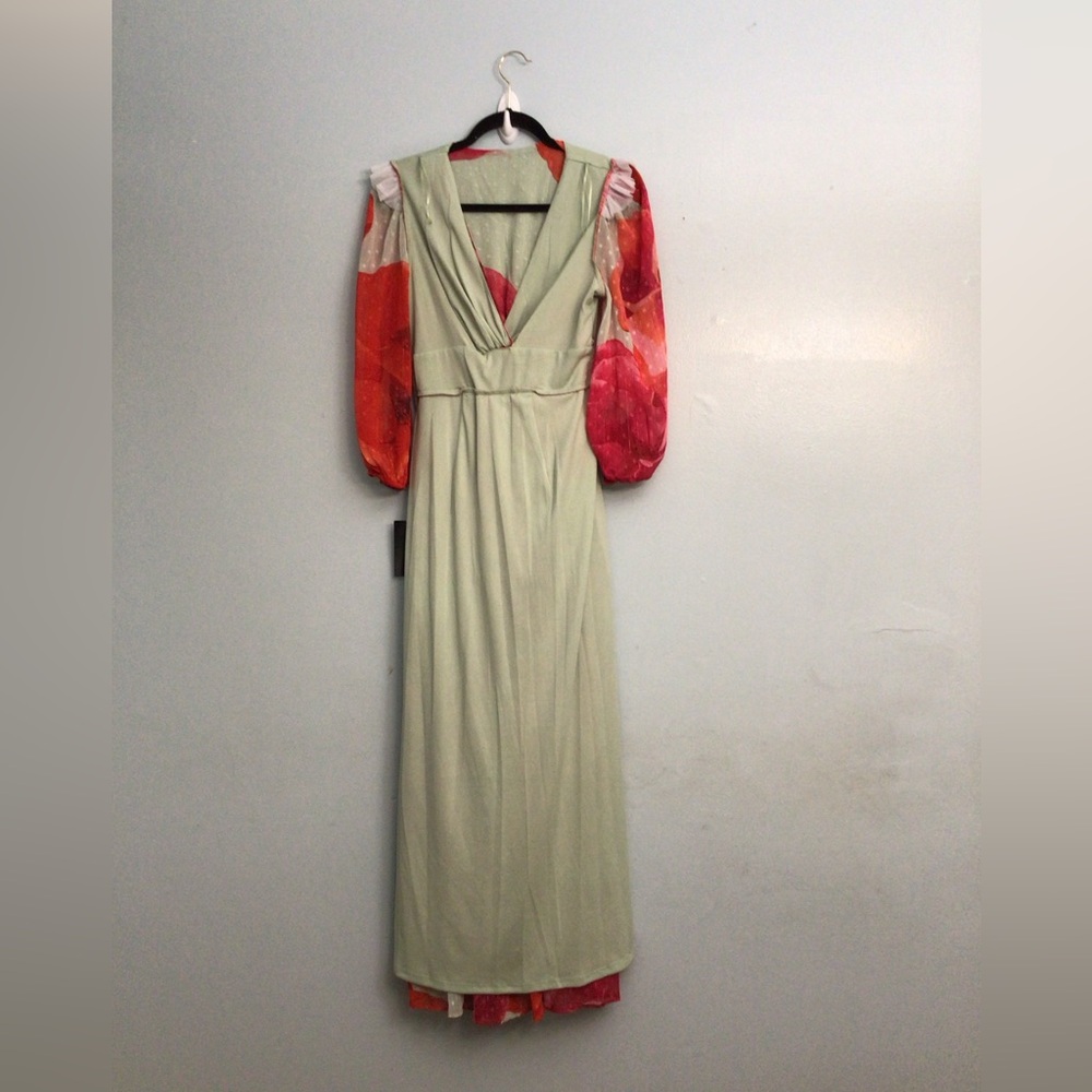 Taylor Red and Green Long Sleeve Dress - Picture 15 of 15